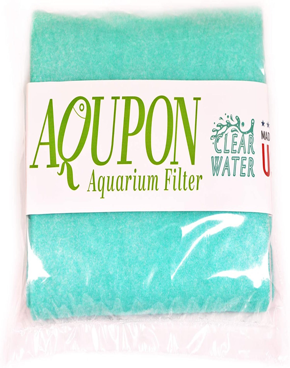 AQUPON Aquarium Polishing Filter Pad 50 Micron - Ultimate Media Pads - Cut to Fit 24" by 36" - for Fish Tanks, Aquaculture, Hydroponics - USA Manufacturer